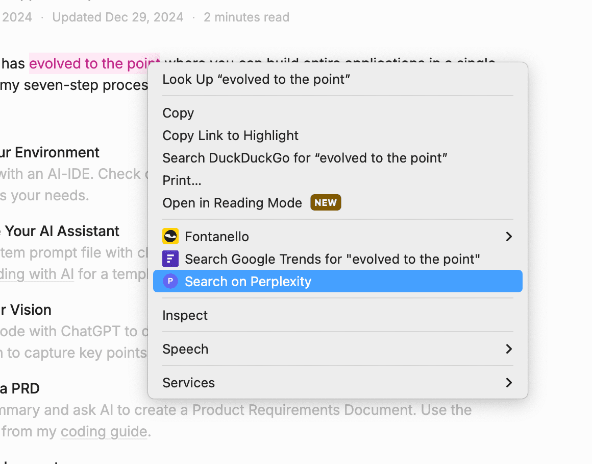 Perplexity Search Extension Demo