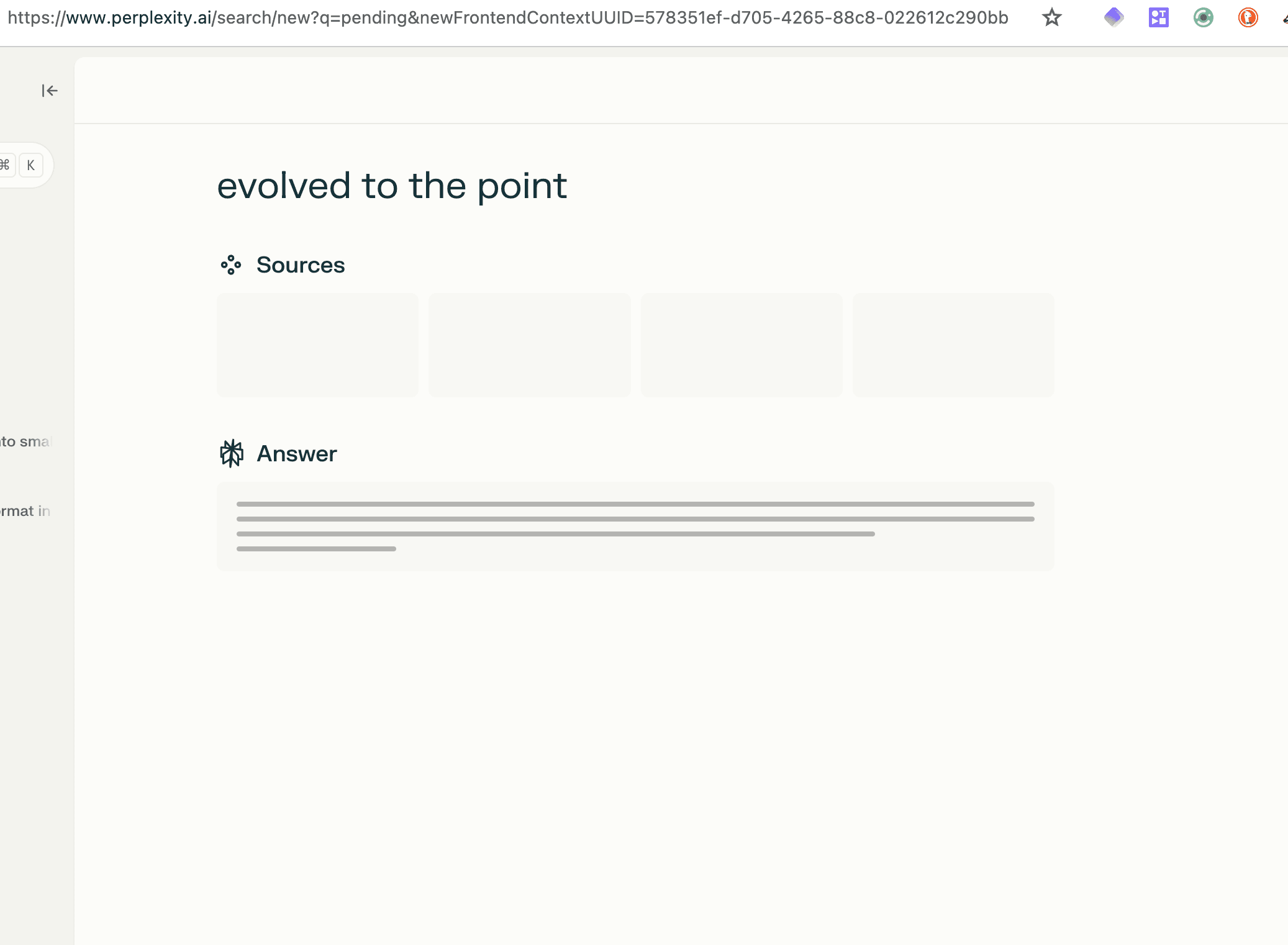 Perplexity Search Extension Results
